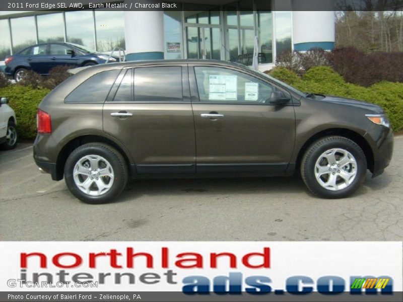 Earth Metallic / Charcoal Black 2011 Ford Edge SEL AWD