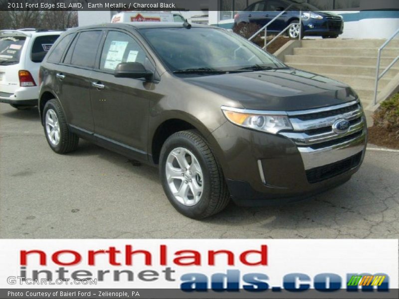Earth Metallic / Charcoal Black 2011 Ford Edge SEL AWD