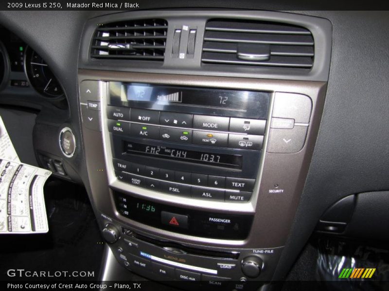 Matador Red Mica / Black 2009 Lexus IS 250