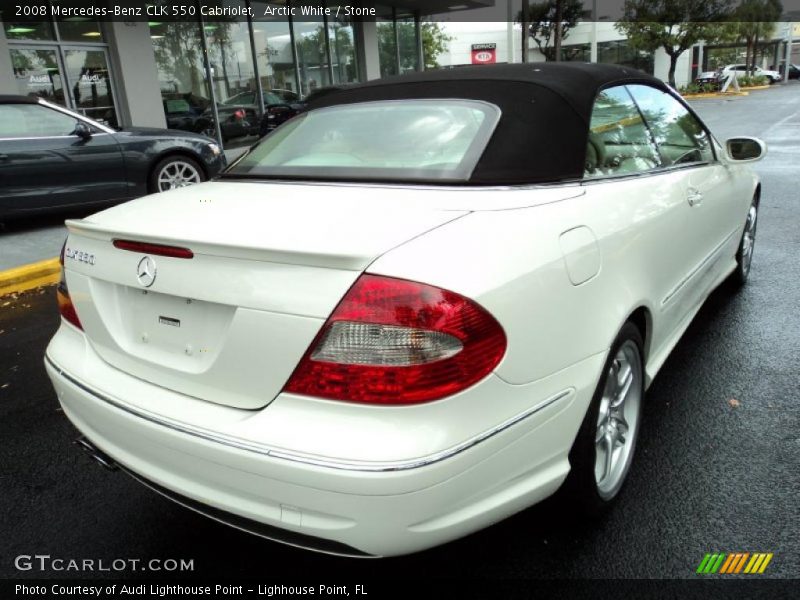 Arctic White / Stone 2008 Mercedes-Benz CLK 550 Cabriolet