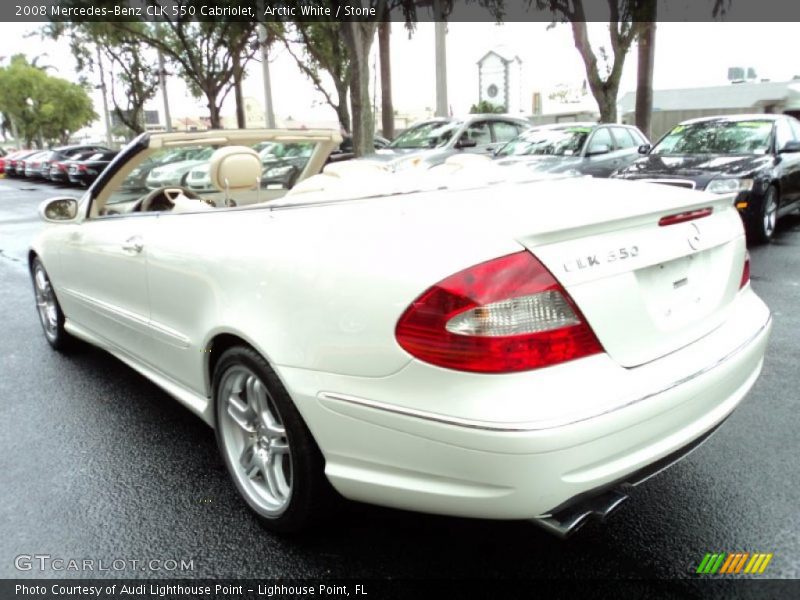 Arctic White / Stone 2008 Mercedes-Benz CLK 550 Cabriolet