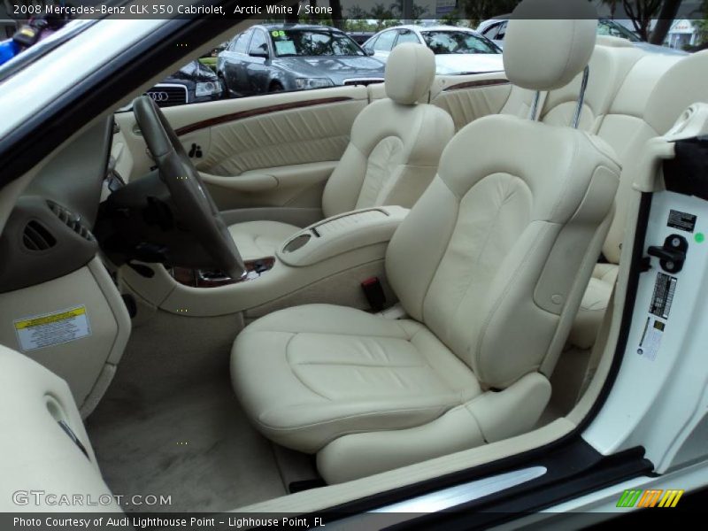 Arctic White / Stone 2008 Mercedes-Benz CLK 550 Cabriolet