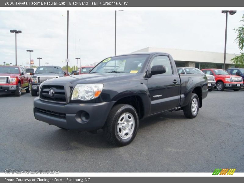 Black Sand Pearl / Graphite Gray 2006 Toyota Tacoma Regular Cab