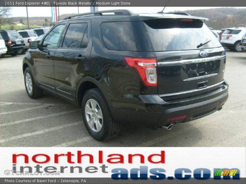 Tuxedo Black Metallic / Medium Light Stone 2011 Ford Explorer 4WD