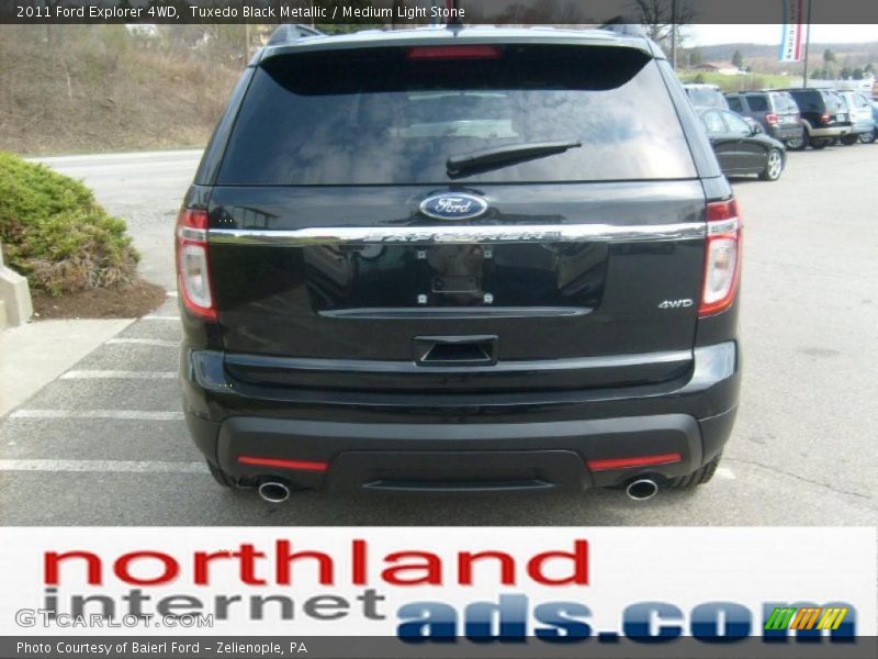 Tuxedo Black Metallic / Medium Light Stone 2011 Ford Explorer 4WD