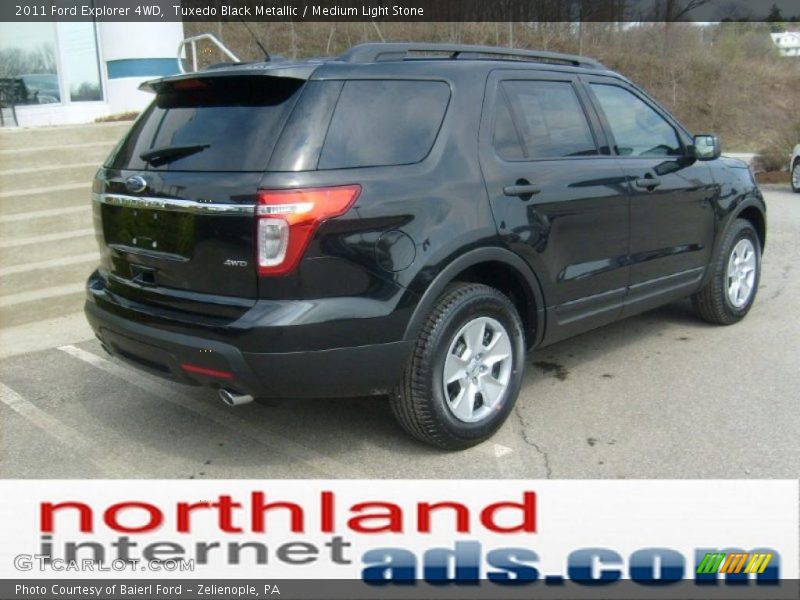 Tuxedo Black Metallic / Medium Light Stone 2011 Ford Explorer 4WD