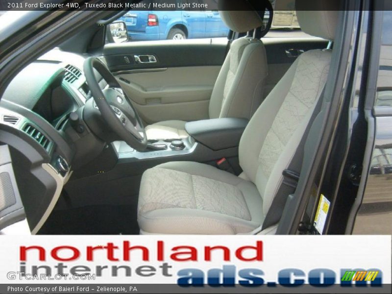 Tuxedo Black Metallic / Medium Light Stone 2011 Ford Explorer 4WD