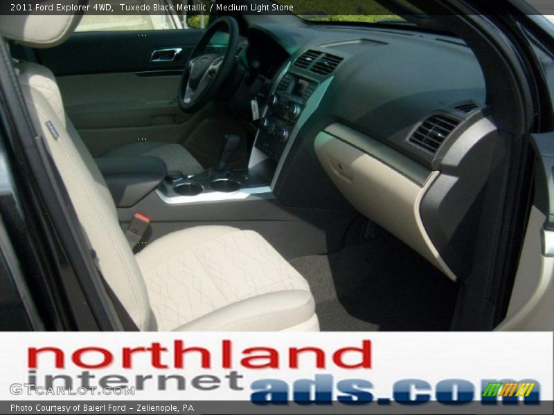 Tuxedo Black Metallic / Medium Light Stone 2011 Ford Explorer 4WD