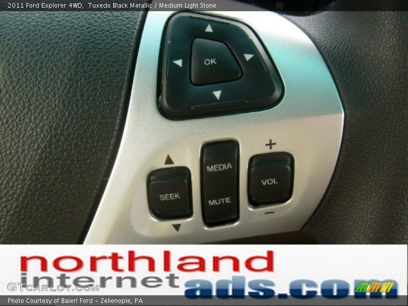 Tuxedo Black Metallic / Medium Light Stone 2011 Ford Explorer 4WD