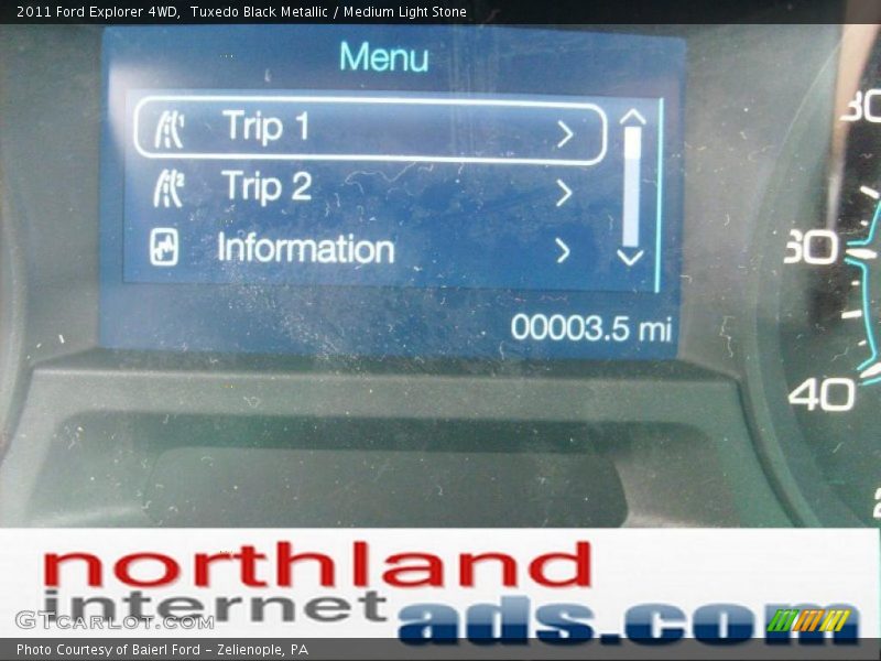 Tuxedo Black Metallic / Medium Light Stone 2011 Ford Explorer 4WD