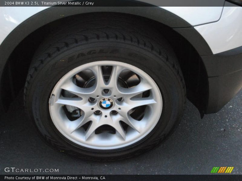 Titanium Silver Metallic / Grey 2004 BMW X3 2.5i