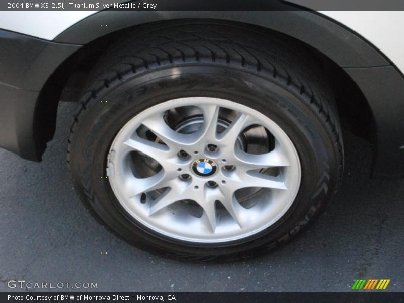 Titanium Silver Metallic / Grey 2004 BMW X3 2.5i
