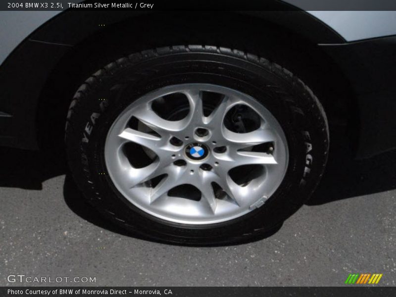 Titanium Silver Metallic / Grey 2004 BMW X3 2.5i