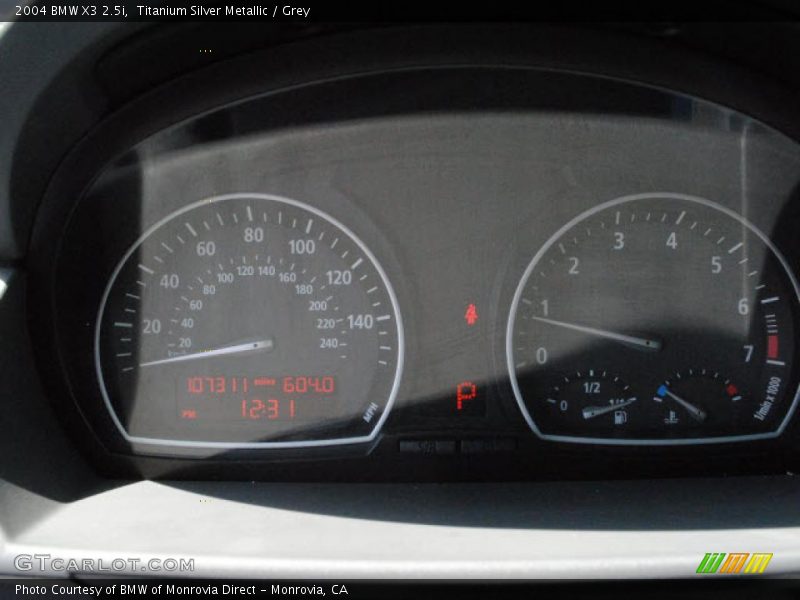 Titanium Silver Metallic / Grey 2004 BMW X3 2.5i