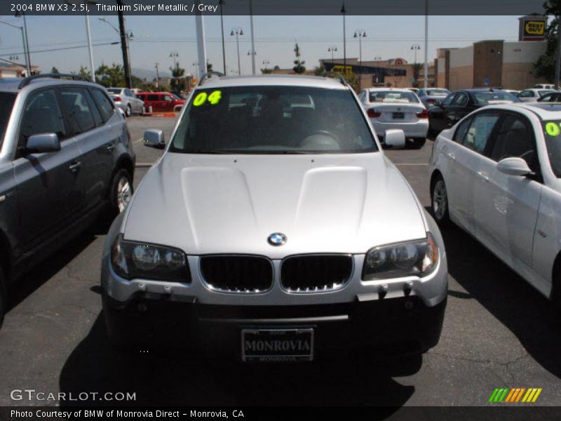 Titanium Silver Metallic / Grey 2004 BMW X3 2.5i