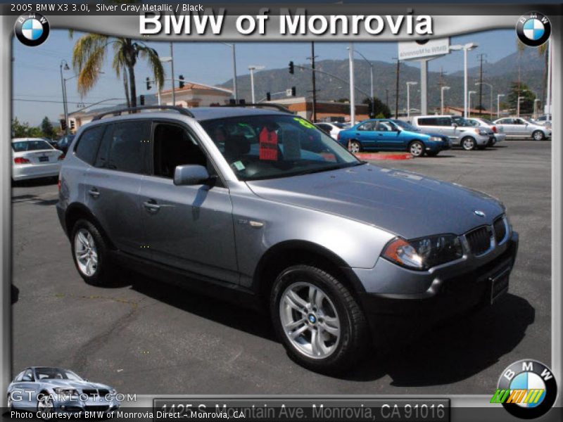 Silver Gray Metallic / Black 2005 BMW X3 3.0i