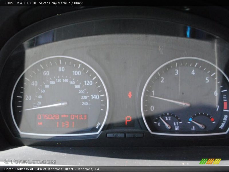 Silver Gray Metallic / Black 2005 BMW X3 3.0i