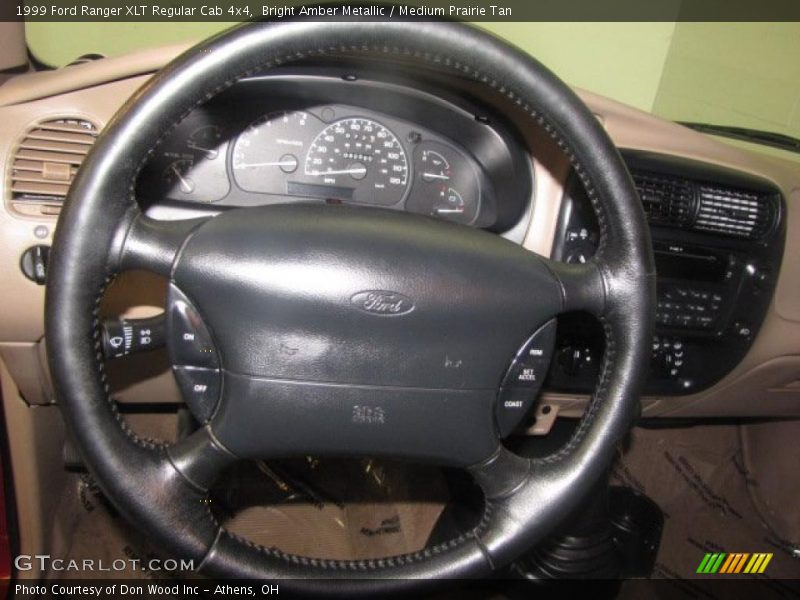 Bright Amber Metallic / Medium Prairie Tan 1999 Ford Ranger XLT Regular Cab 4x4