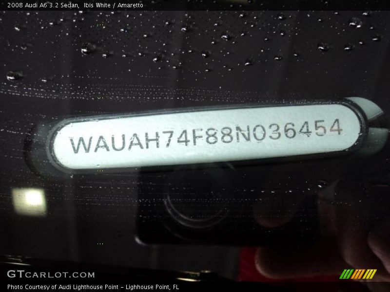 Ibis White / Amaretto 2008 Audi A6 3.2 Sedan