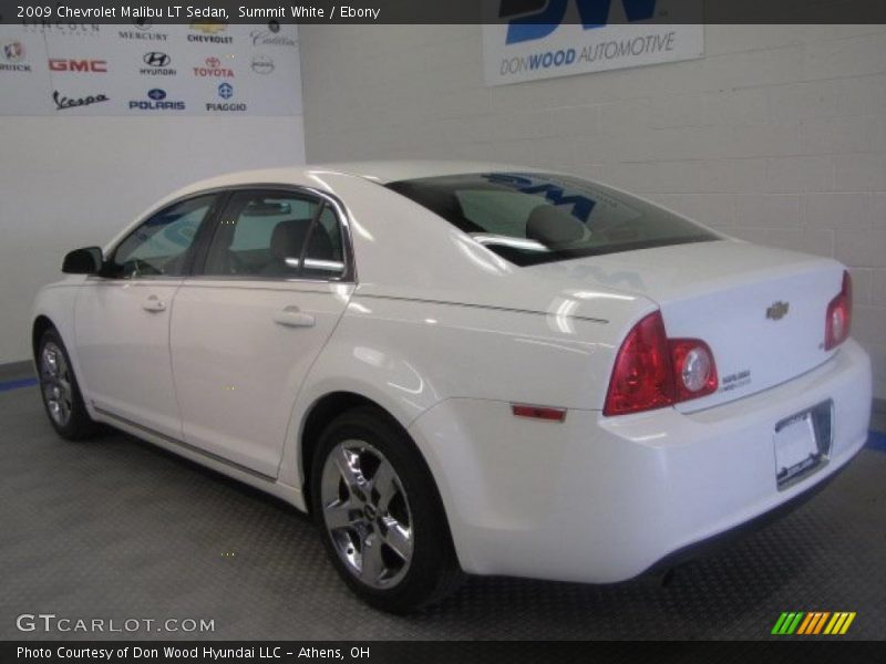 Summit White / Ebony 2009 Chevrolet Malibu LT Sedan