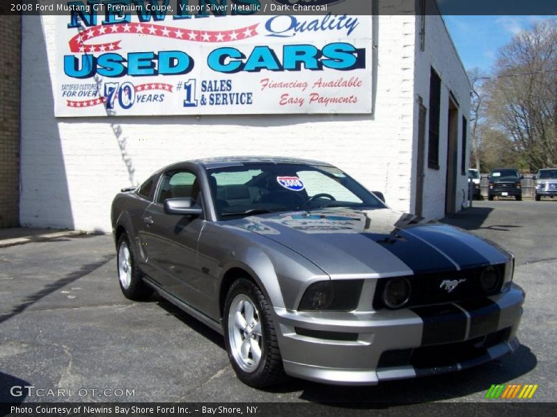Vapor Silver Metallic / Dark Charcoal 2008 Ford Mustang GT Premium Coupe