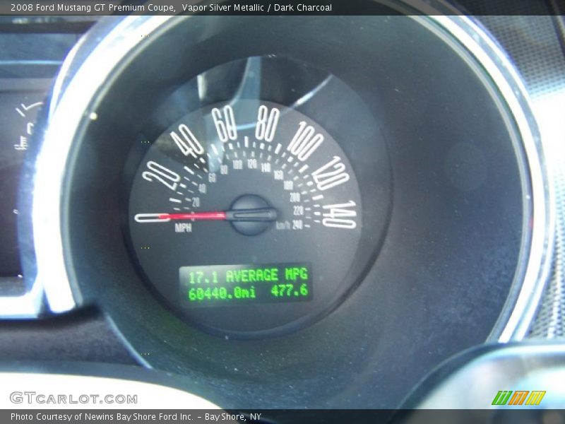 Vapor Silver Metallic / Dark Charcoal 2008 Ford Mustang GT Premium Coupe