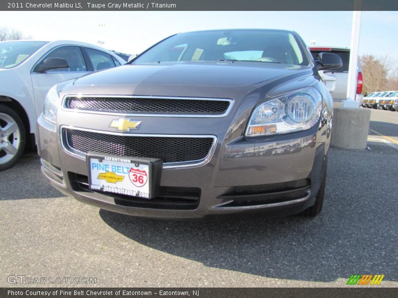 Taupe Gray Metallic / Titanium 2011 Chevrolet Malibu LS