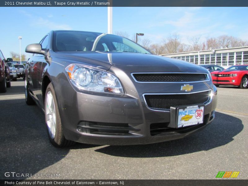 Taupe Gray Metallic / Titanium 2011 Chevrolet Malibu LS