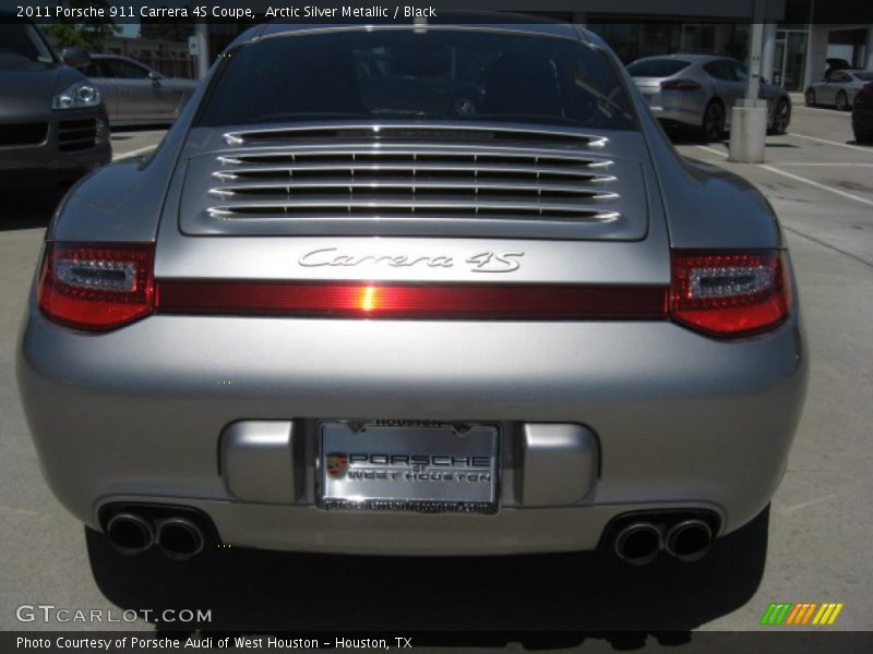 Arctic Silver Metallic / Black 2011 Porsche 911 Carrera 4S Coupe