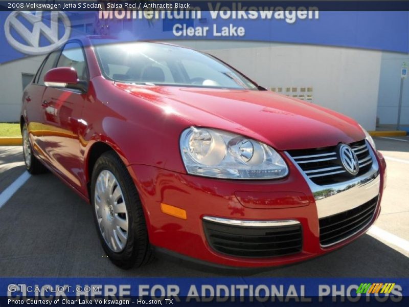 Salsa Red / Anthracite Black 2008 Volkswagen Jetta S Sedan