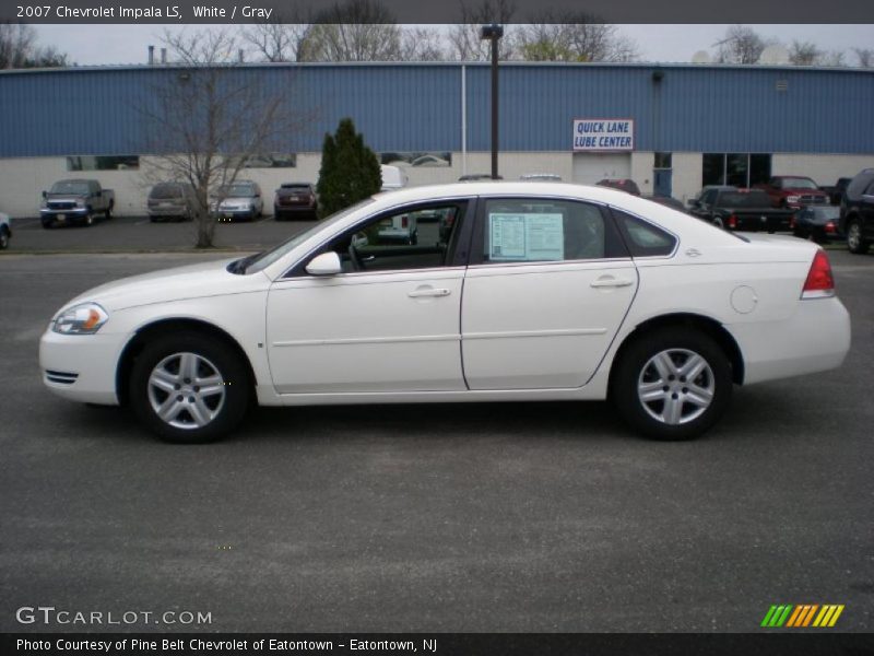 White / Gray 2007 Chevrolet Impala LS