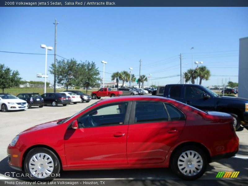 Salsa Red / Anthracite Black 2008 Volkswagen Jetta S Sedan