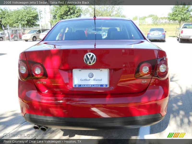 Salsa Red / Anthracite Black 2008 Volkswagen Jetta S Sedan