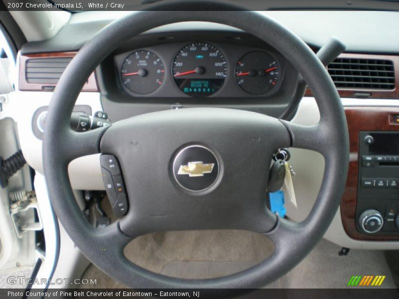 White / Gray 2007 Chevrolet Impala LS