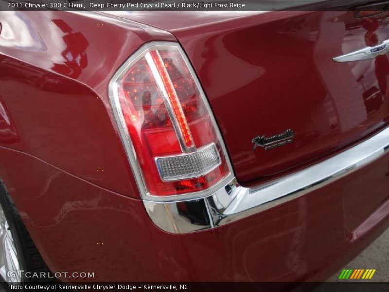 Deep Cherry Red Crystal Pearl / Black/Light Frost Beige 2011 Chrysler 300 C Hemi