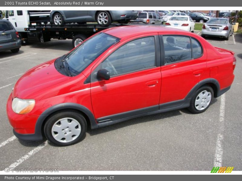 Absolutely Red / Warm Gray 2001 Toyota ECHO Sedan