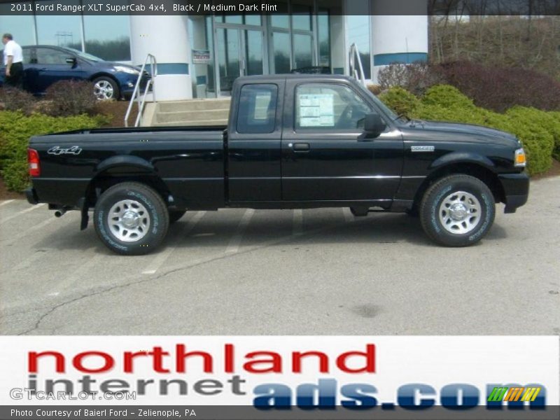 Black / Medium Dark Flint 2011 Ford Ranger XLT SuperCab 4x4