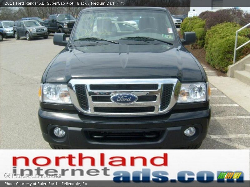 Black / Medium Dark Flint 2011 Ford Ranger XLT SuperCab 4x4