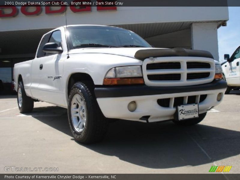 Bright White / Dark Slate Gray 2001 Dodge Dakota Sport Club Cab