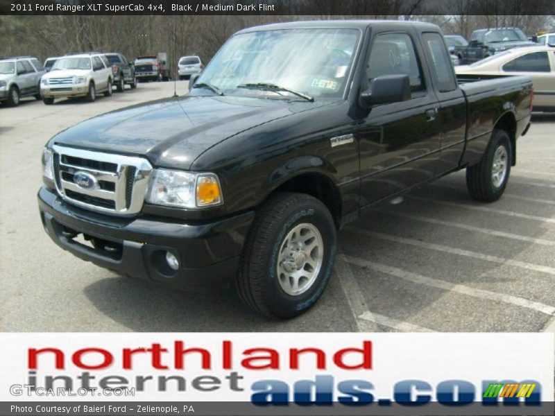 Black / Medium Dark Flint 2011 Ford Ranger XLT SuperCab 4x4