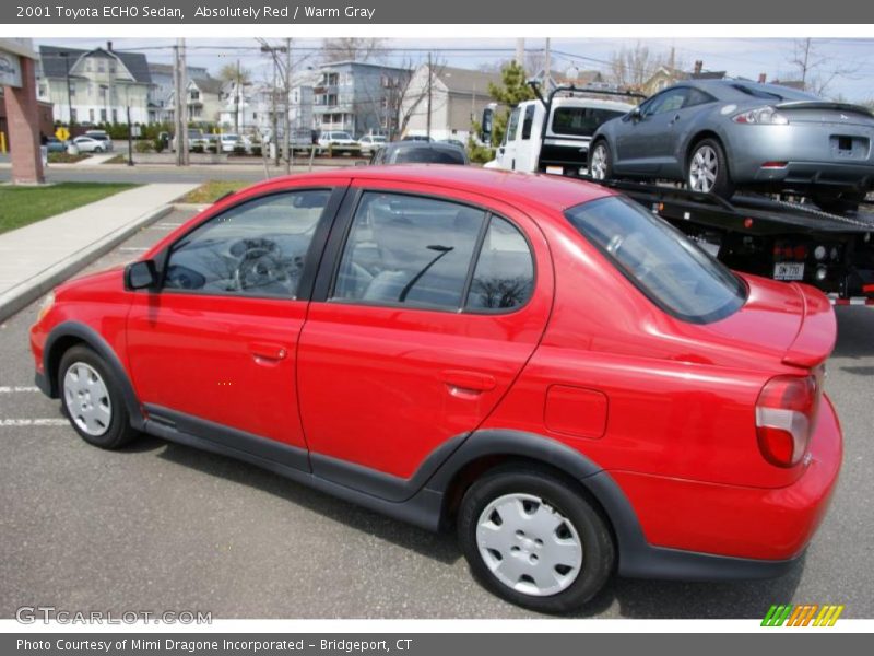 Absolutely Red / Warm Gray 2001 Toyota ECHO Sedan