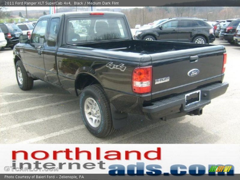 Black / Medium Dark Flint 2011 Ford Ranger XLT SuperCab 4x4
