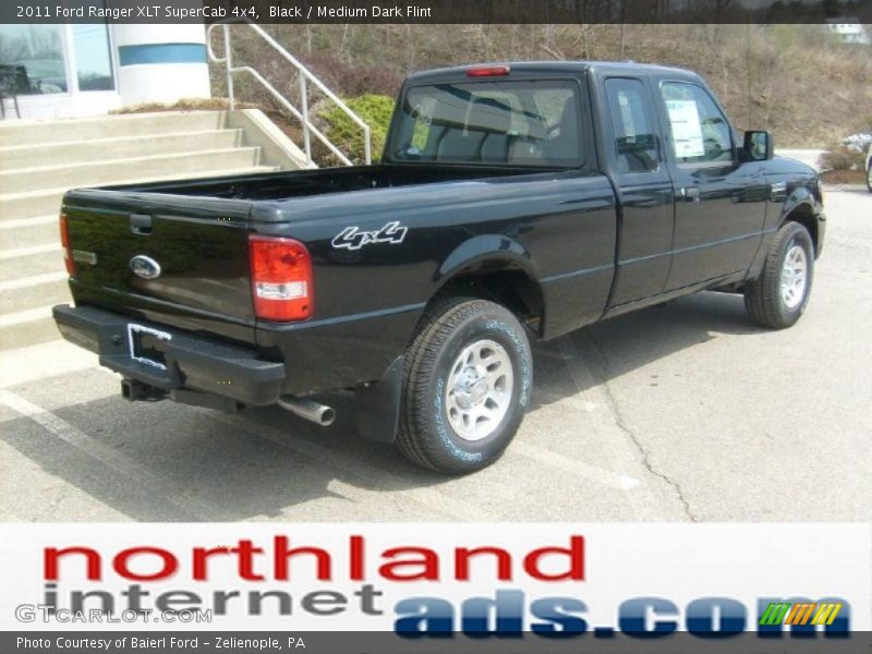 Black / Medium Dark Flint 2011 Ford Ranger XLT SuperCab 4x4