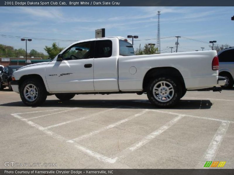 Bright White / Dark Slate Gray 2001 Dodge Dakota Sport Club Cab