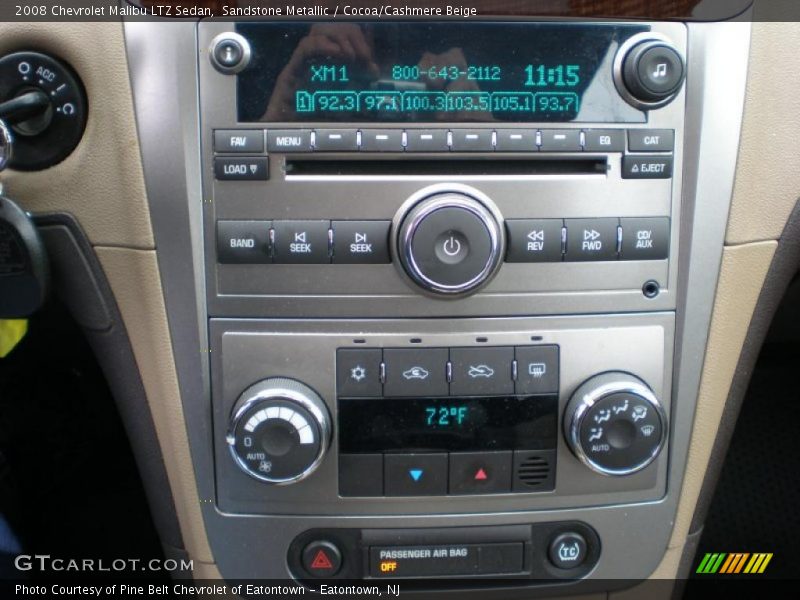 Sandstone Metallic / Cocoa/Cashmere Beige 2008 Chevrolet Malibu LTZ Sedan