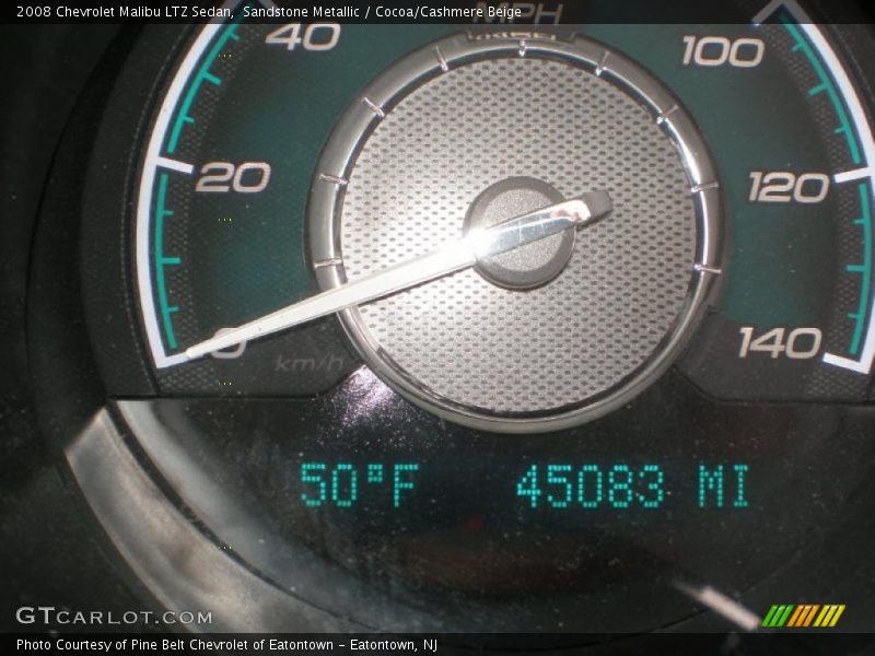 Sandstone Metallic / Cocoa/Cashmere Beige 2008 Chevrolet Malibu LTZ Sedan