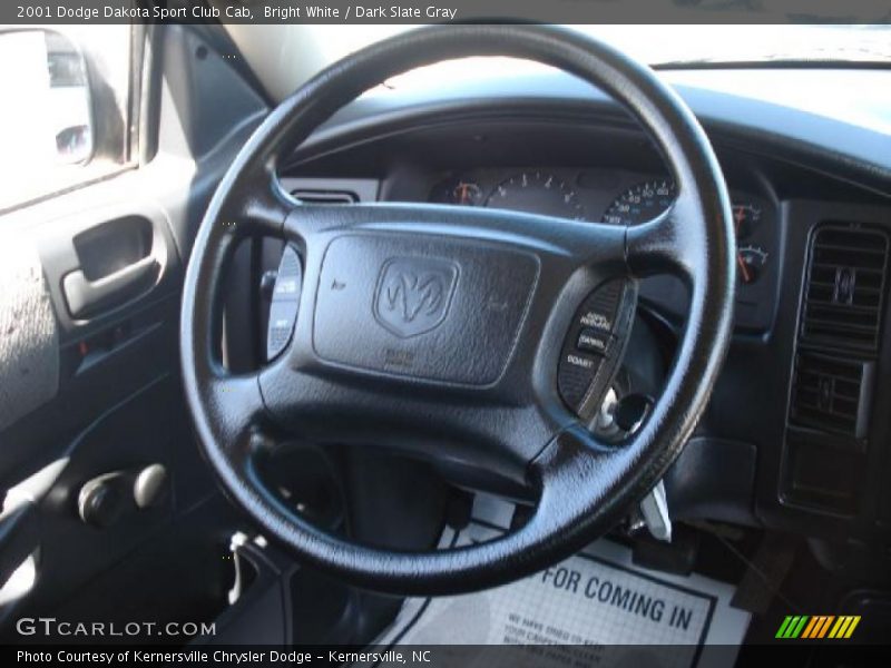 Bright White / Dark Slate Gray 2001 Dodge Dakota Sport Club Cab