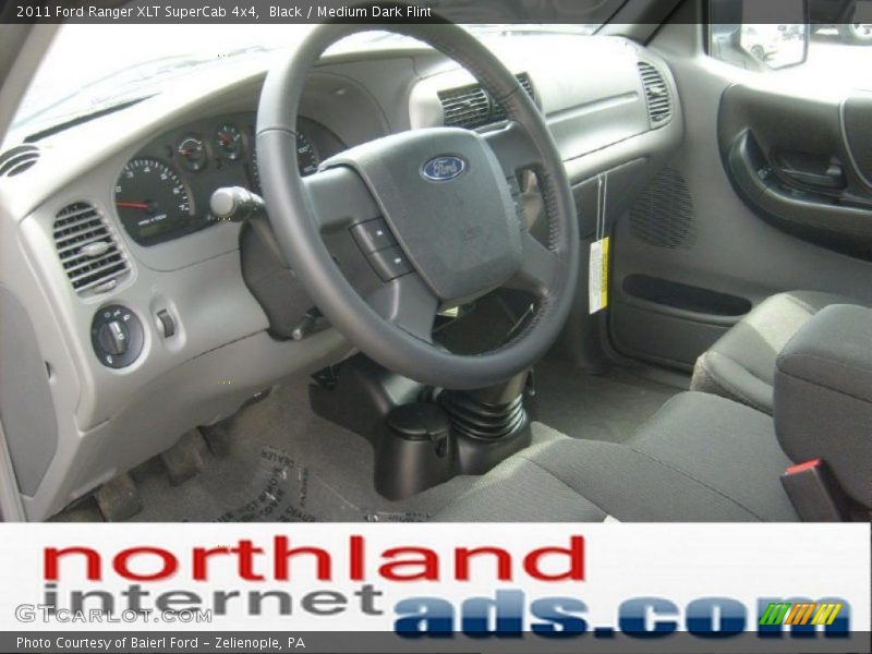Black / Medium Dark Flint 2011 Ford Ranger XLT SuperCab 4x4
