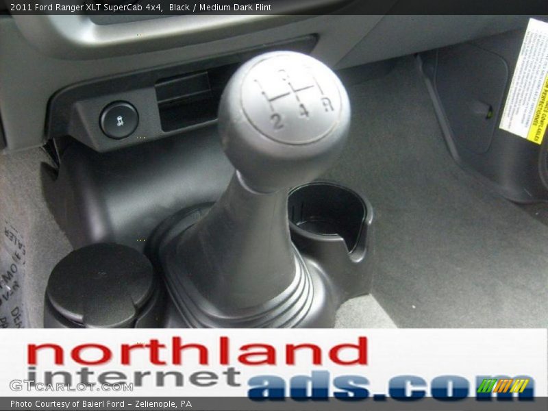 Black / Medium Dark Flint 2011 Ford Ranger XLT SuperCab 4x4