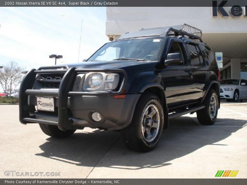 Super Black / Gray Celadon 2002 Nissan Xterra SE V6 SC 4x4